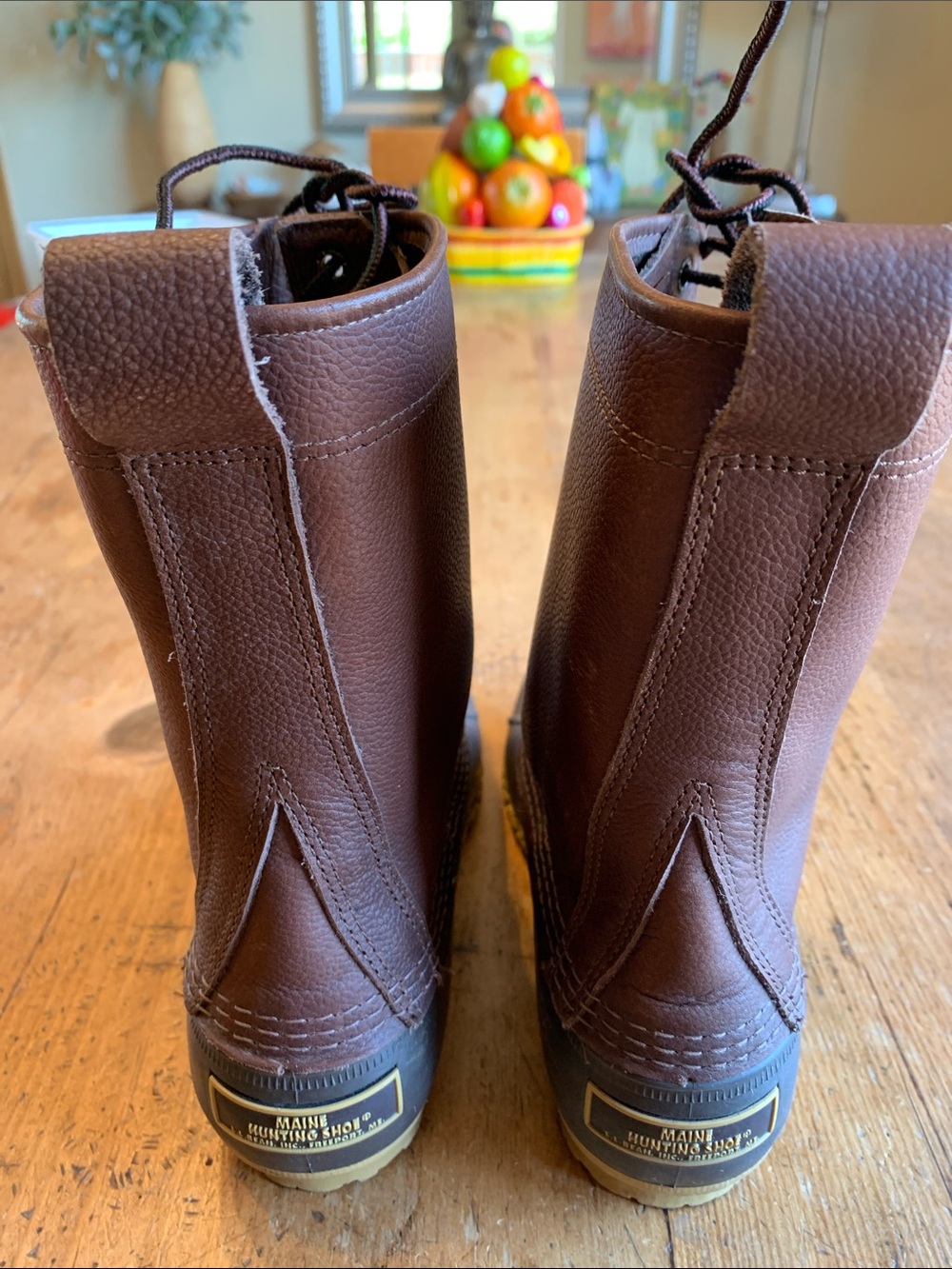 L.L. Bean Maine Hunting Two-Tone Tan and Dark Brown Boot Sole - Picture 8 of 16